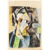 Image 1 : Cubist Portrait Pastel on Paper Signed
