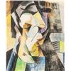 Image 3 : Cubist Portrait Pastel on Paper Signed