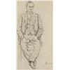 Image 1 : S.A. Pencil on Paper Portrait of Man Framed
