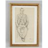 Image 2 : S.A. Pencil on Paper Portrait of Man Framed