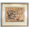 Image 2 : J. Villar b.1930 Spain Pencil and Ink "Isidros"