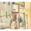 Image 3 : Watercolor on Paper Town Scene Unknown Artist