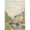 Image 1 : Sam W. Ostroff Watercolor on Paper City Scene