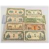 Image 1 : 1937-40 China Republic Assorted Banknote 8 PC