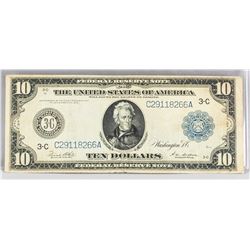 1914 United States 10 Dollars Banknote