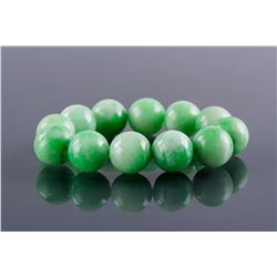 Chinese Green Hardstone Carved Bracelet