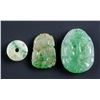 Image 1 : 3 Assorted Burma Jadeite and Hardstone Pendants