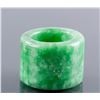 Image 1 : Burma Green Jadeite Carved Archer's Ring