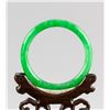 Image 3 : Burma Green Jadeite Carved Bangle
