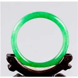 Burma Green Jadeite Carved Bangle GIA Certificate