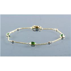2.60ct Diopside &0.12ct Diamond Bracelet CRV $1799