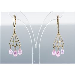 4.50ct Pink Sapphire Chandelier Earrings CRV $1400