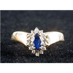 0.20ct Sapphire & 0.20ct Diamond Ring RV $1200