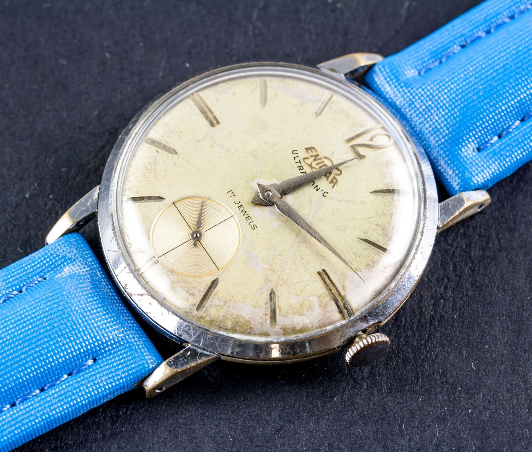 Vintage Enicar Ultrasonic 17 Jewels Watch Working