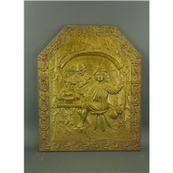 European Gilt Metal Plaque
