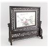 Image 2 : Chinese Porcelain Painting Screen signed Liu Yucen