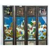 Image 10 : 8 Panel Chinese Wood Screen Painted Figures