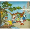 Image 13 : 8 Panel Chinese Wood Screen Painted Figures