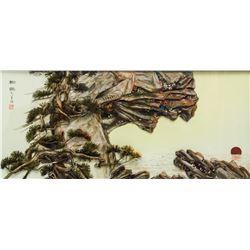 Chinese Large Handmade Decoration Panel Framed