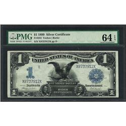 1899 $1 Black Eagle Silver Certificate Note Fr.233 PMG Choice Uncirculated 64EPQ