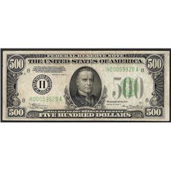 1934A $500 Federal Reserve Note St. Louis