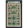 Image 1 : Uncut Sheet of $20/$50 South Carolina Obsolete Notes PMG Choice Uncirculated 64E