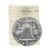 Image 2 : Roll of (20) 1963 Brilliant Uncirculated Franklin Half Dollar Silver Coins