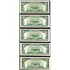 Image 2 : Lot of (5) 1953 $5 Silver Certificate Notes