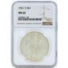 Image 1 : 1921-S $1 Morgan Silver Dollar Coin NGC MS62