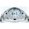 Image 2 : Rolex Ladies Stainless Steel and White Gold MOP Diamond and Ruby DateJust Wristw