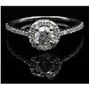Image 1 : 14KT White Gold 0.63 ctw Natural Diamond Solitaire Engagement Ring