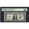 Image 1 : 1935A $1 Silver Certificate WWII Emergency Hawaii Note PMG Choice Uncirculated 6