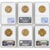 Image 2 : Lot of 1894-1899 $10 Liberty Head Eagle Gold Coins NGC MS62