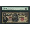 1907 $5 Woodchopper Legal Tender Note Fr.91 PCBLIC ERROR PMG Choice Fine 15