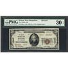 1929 $20 National Currency Note Wilton, New Hampshire CH# 13247 PMG Very Fine 30