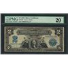 Image 1 : 1899 $2 Mini Porthole Silver Certificate Note Fr.256 PMG Very Fine 20