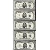 Image 1 : Lot of (5) 1953 $5 Silver Certificate Notes