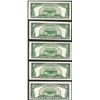 Image 2 : Lot of (5) 1953 $5 Silver Certificate Notes