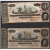 Image 1 : Set of (2) 1864 $20 Confederate States of America Notes