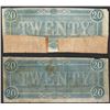 Image 2 : Set of (2) 1864 $20 Confederate States of America Notes