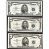 Image 1 : Lot of (3) 1953 $5 Silver Certificate Notes