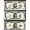 Image 1 : Lot of (3) 1953A $5 Silver Certificate Notes