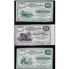 Lot of (3) Summit County Bank Fractional Obsolete Notes