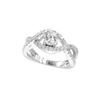 14KT White Gold 0.94 ctw Round Cut Diamond Wedding Engagement Ring