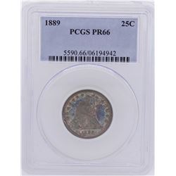 1889 Liberty Quarter Dollar Coin PCGS PR66