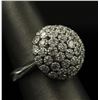 Image 7 : 14KT White Gold Flower Design 2.50 ctw Diamond Ring