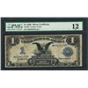 Image 1 : 1899 $1 Black Eagle Silver Certificate Note Fr.228 PMG Fine 12