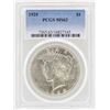 Image 1 : 1925 $1 Peace Silver Dollar Coin PCGS MS63