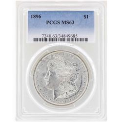 1896 $1 Morgan Silver Dollar Coin PCGS MS63