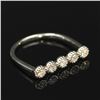 Image 3 : 14KT White Gold 0.29 ctw Round Cut Diamond Ring